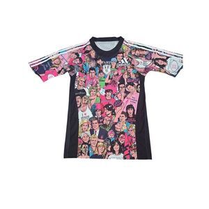 Adidas Stade Français Rugby Jersey Graphic Comic Shirt Size S Rare VTG 2010-11